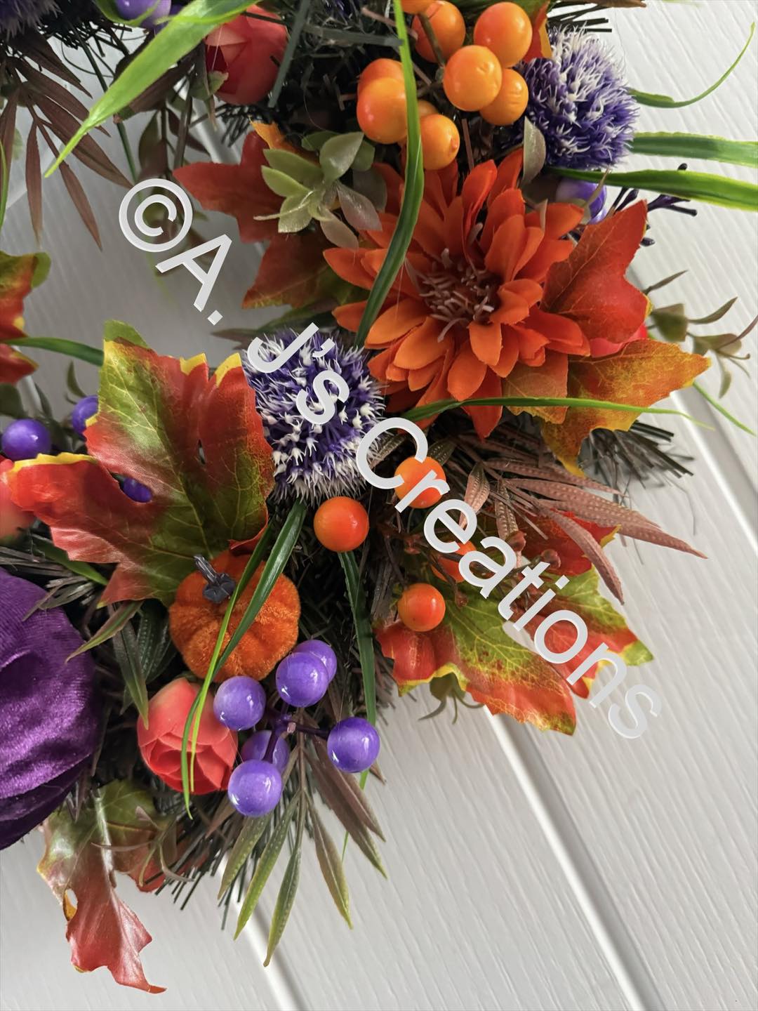 Bright and Bold Pumpkin Wreath