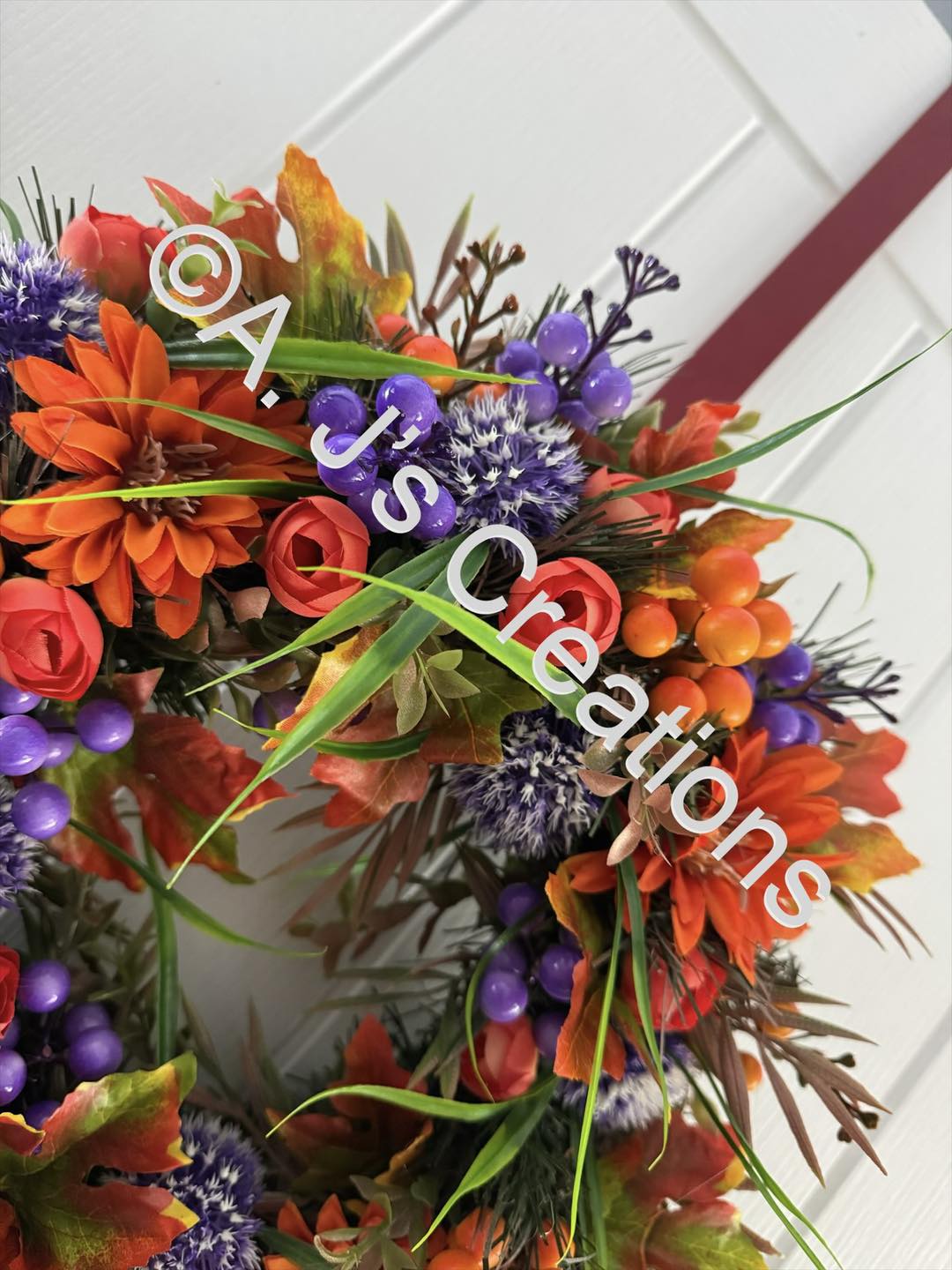 Bright and Bold Pumpkin Wreath
