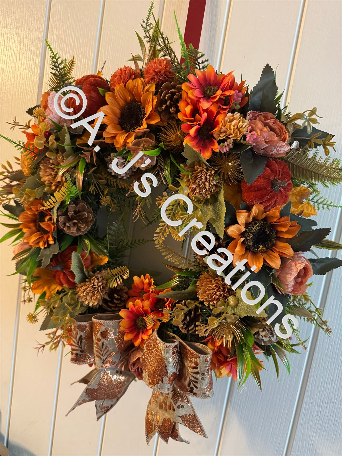 Rustic Style Pumpkin Wreath