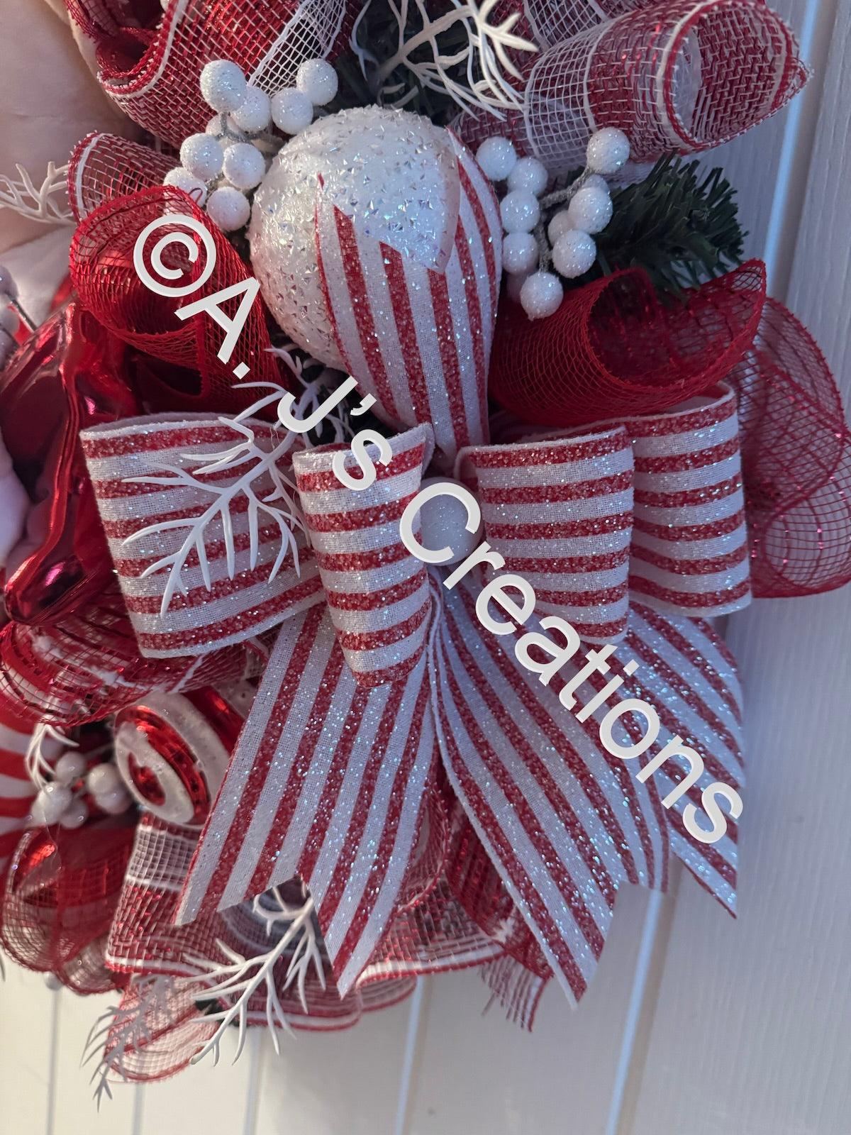 Candy Cane Elf Wreath