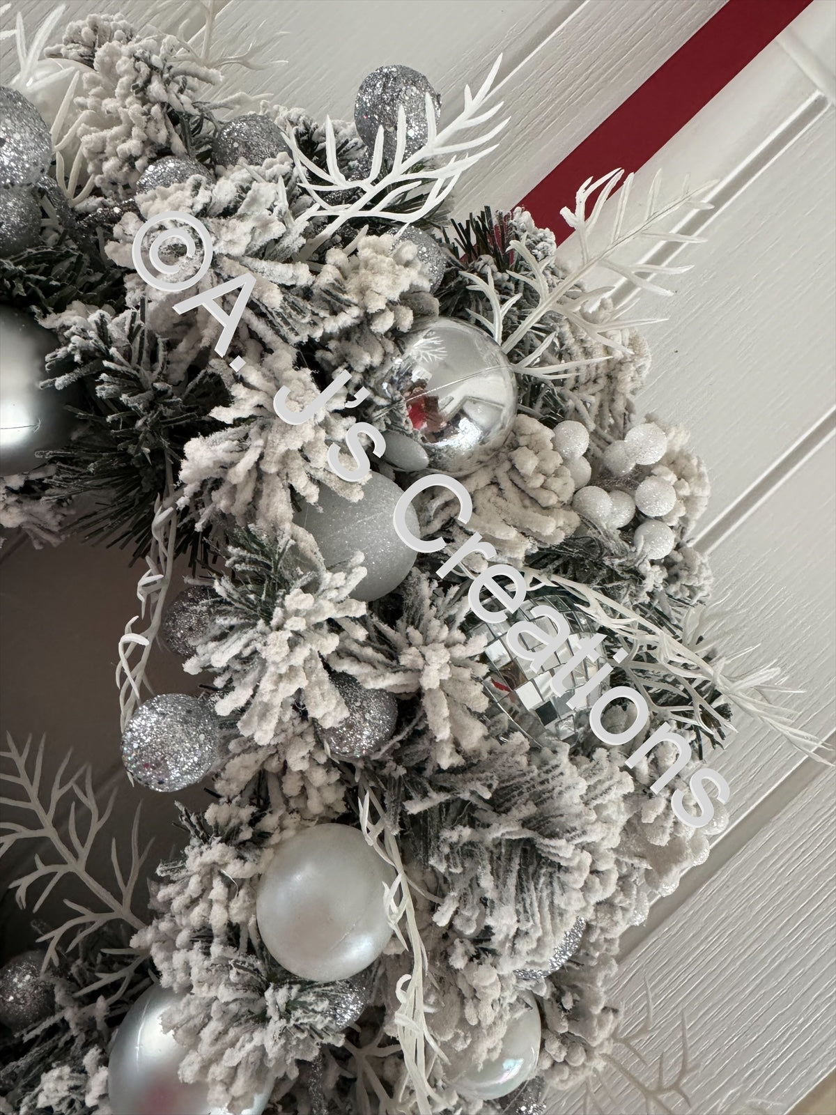 Frosted Mirror Ball Wreath