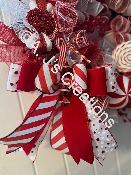 55cm Candy Cane Wreath