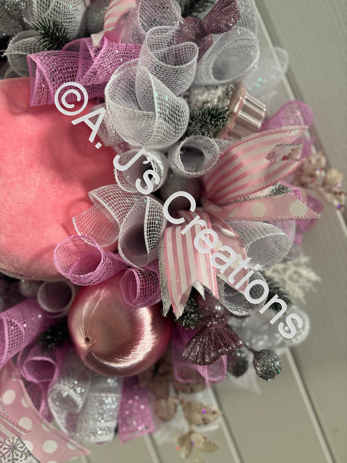 Pink Candy Wreath