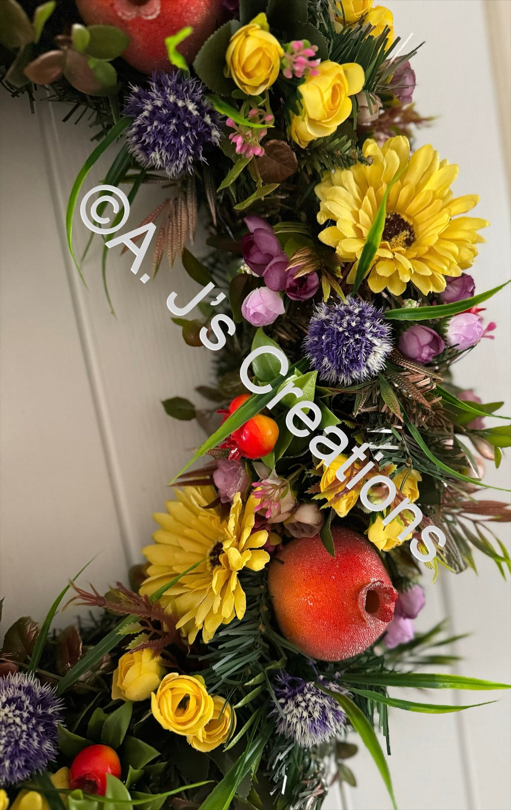 Orange Pumpkin 55cm Wreath