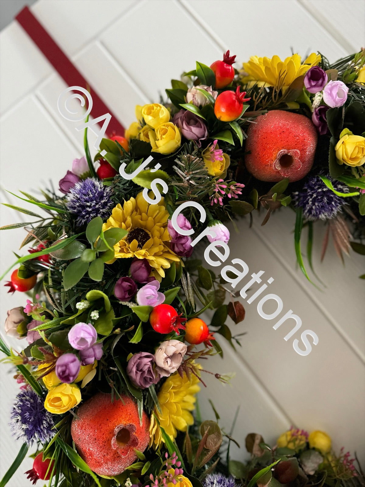 Orange Pumpkin 55cm Wreath