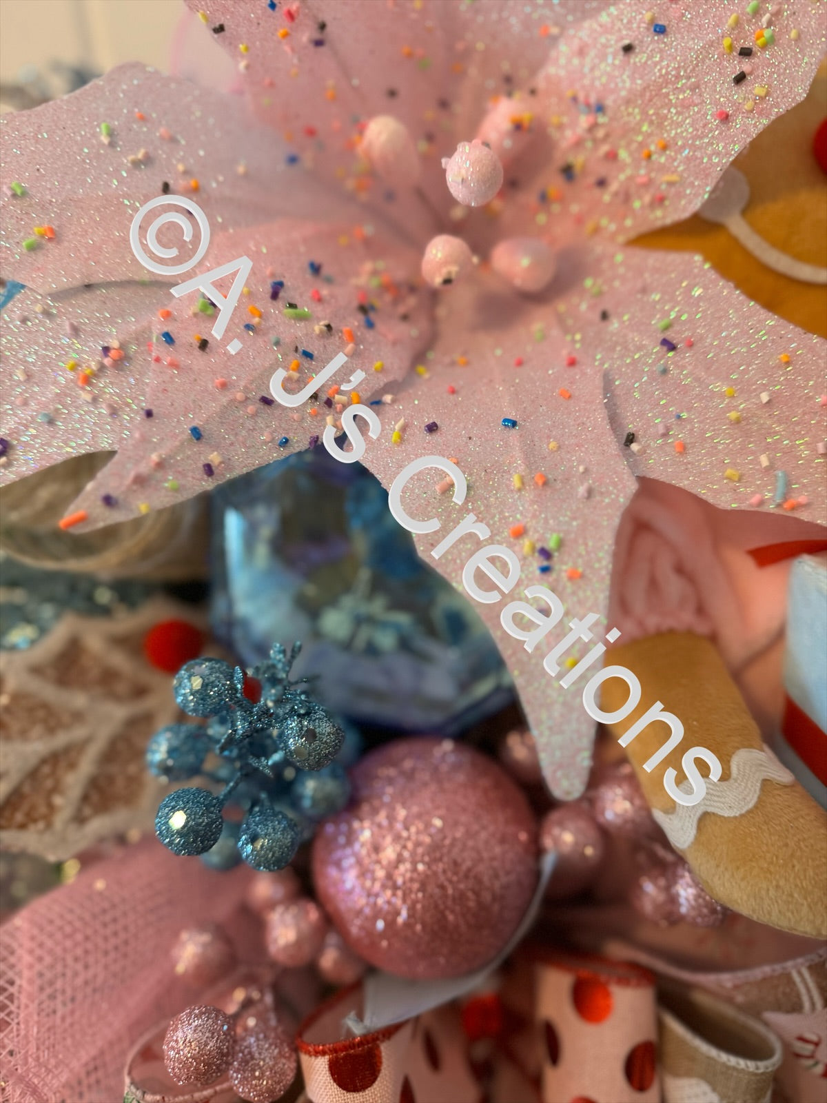 Candy Land Gingerbread Girl Wreath
