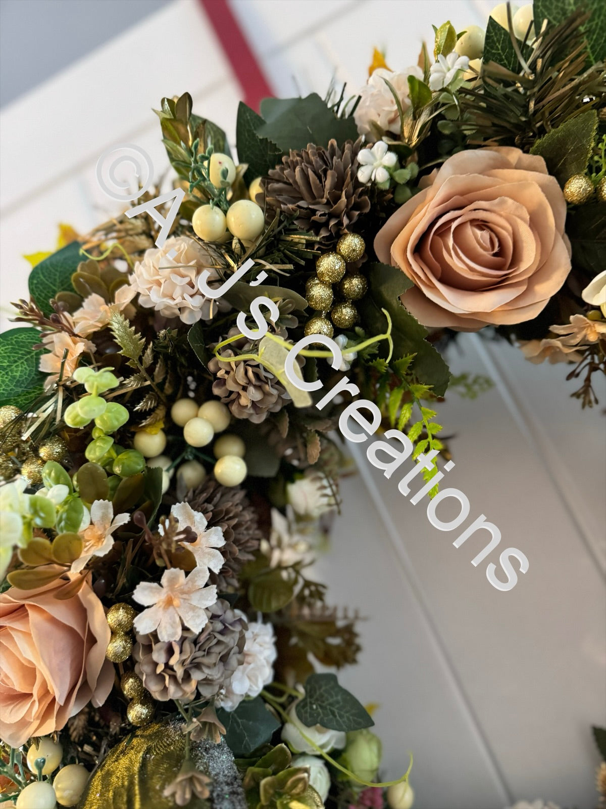 Ivory Pumpkin Wreath