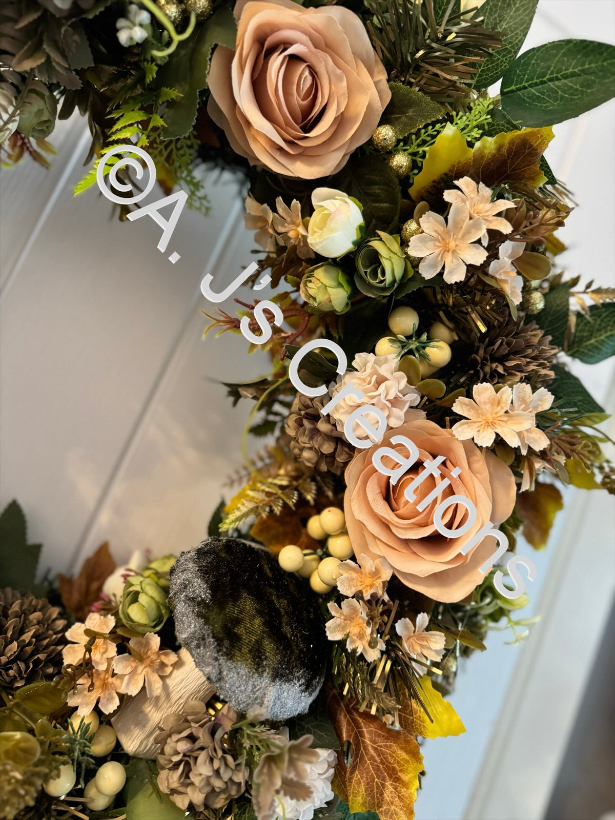 Ivory Pumpkin Wreath