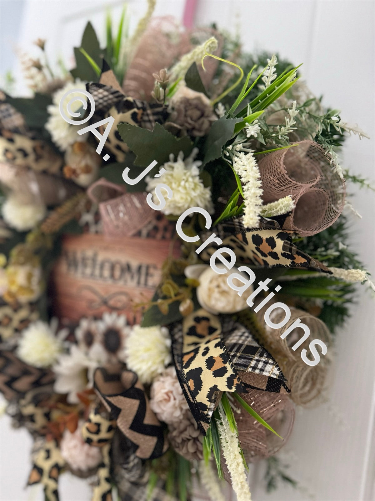 Leopard Print Wreath