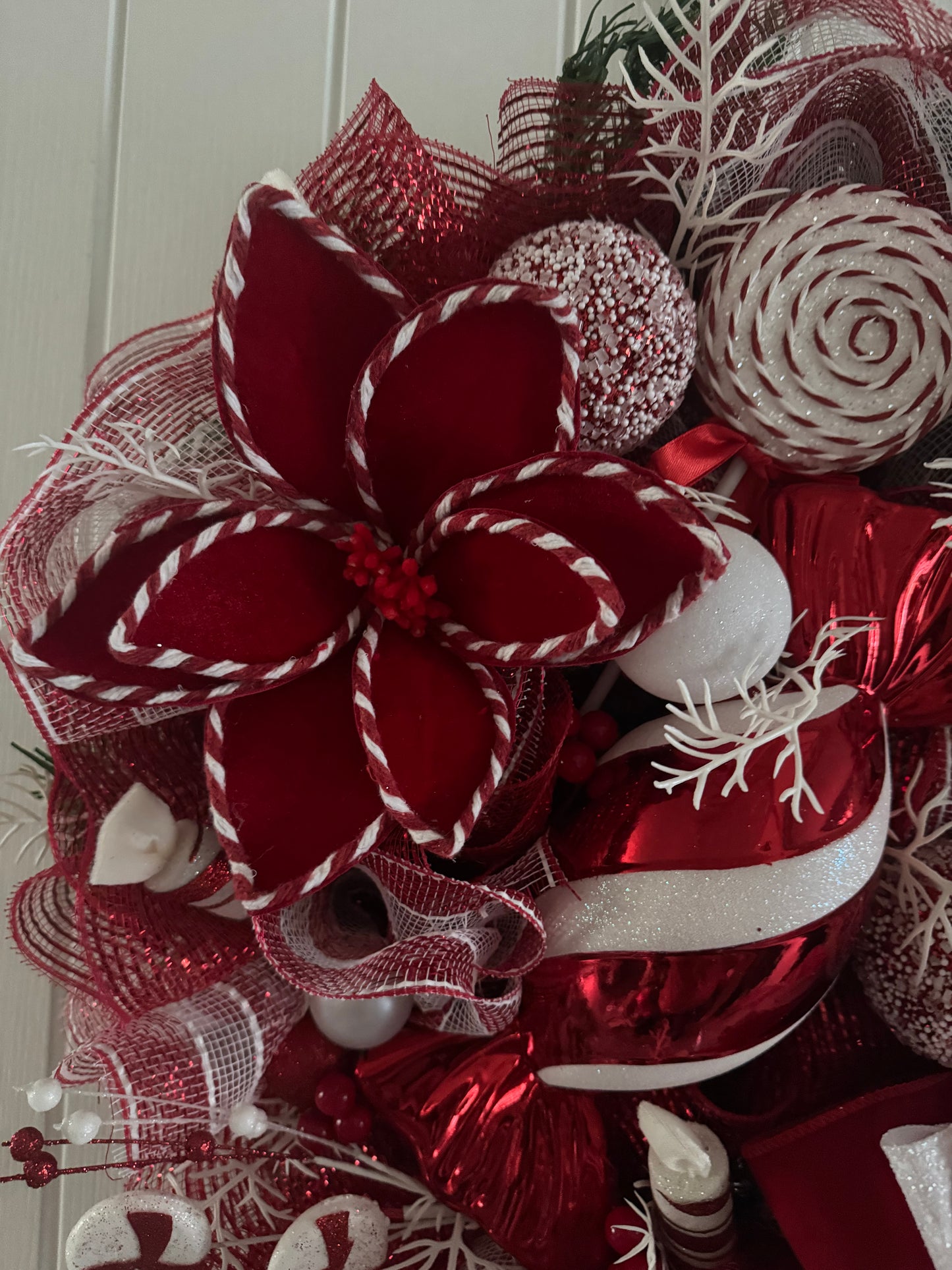 Large Candy Cane Wreath