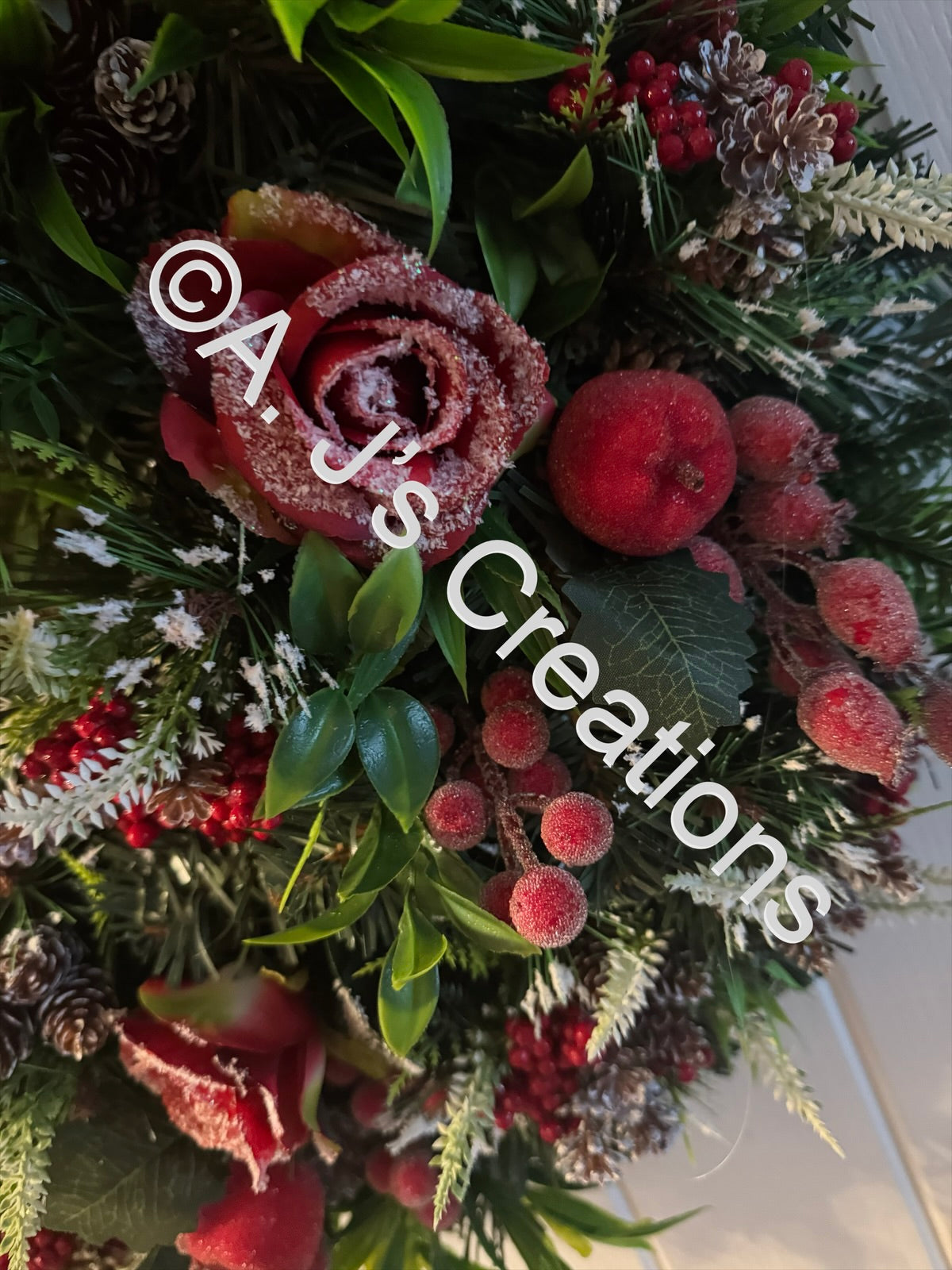 Traditional Style Red Bow Wreath