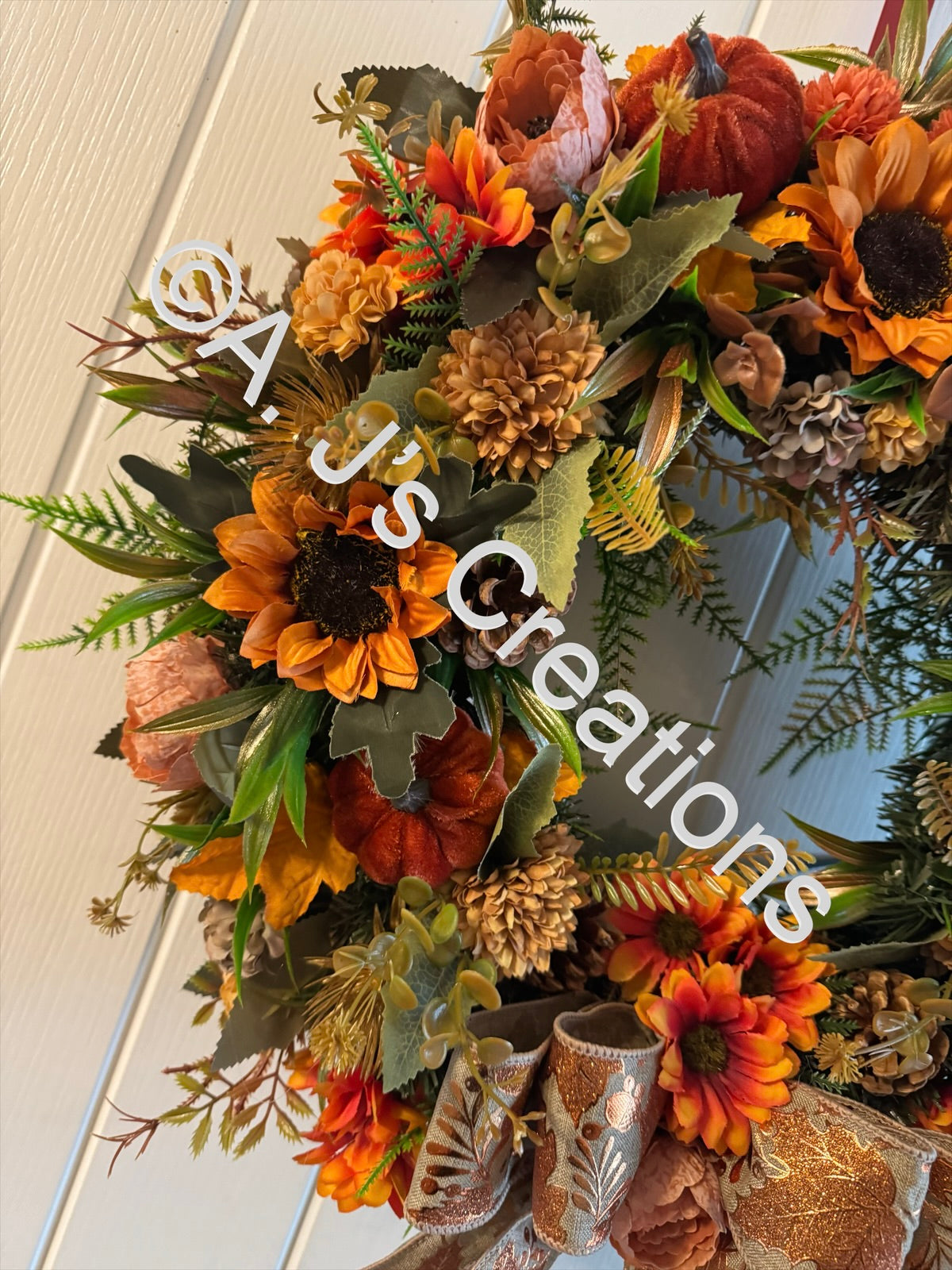 Rustic Style Pumpkin Wreath