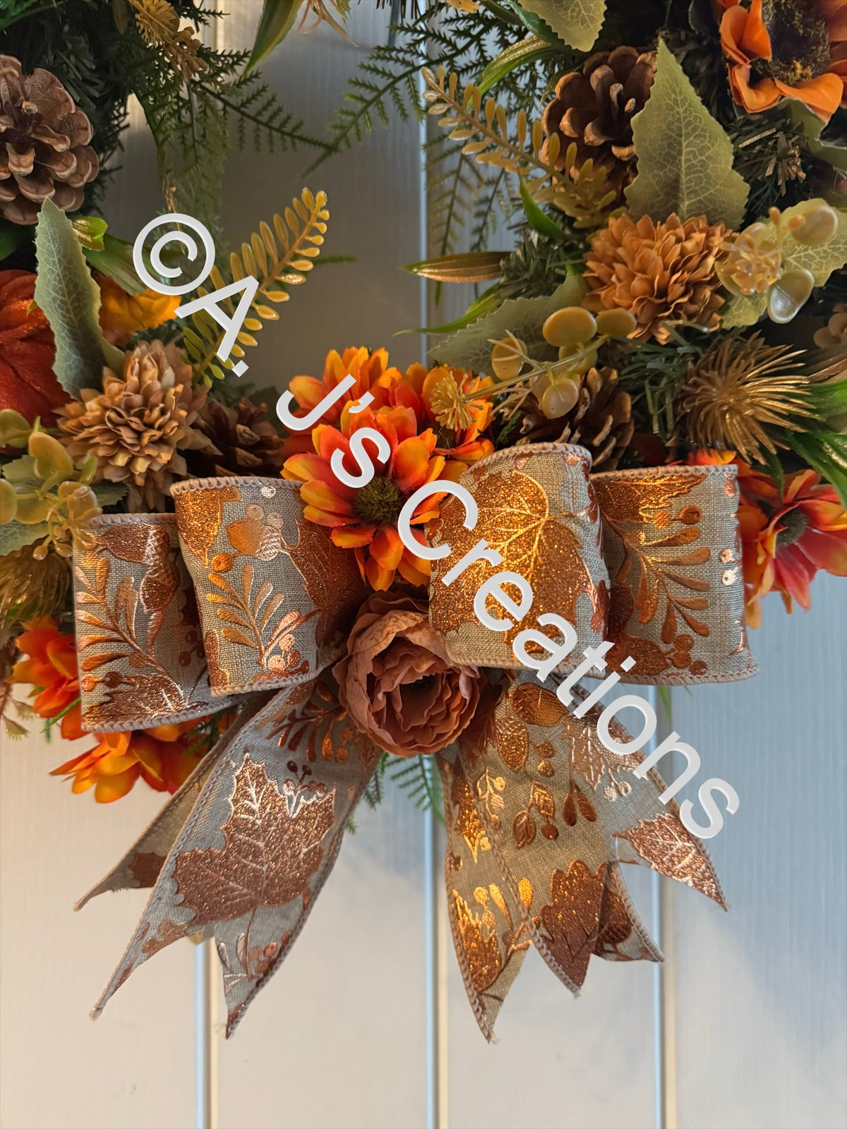 Rustic Style Pumpkin Wreath