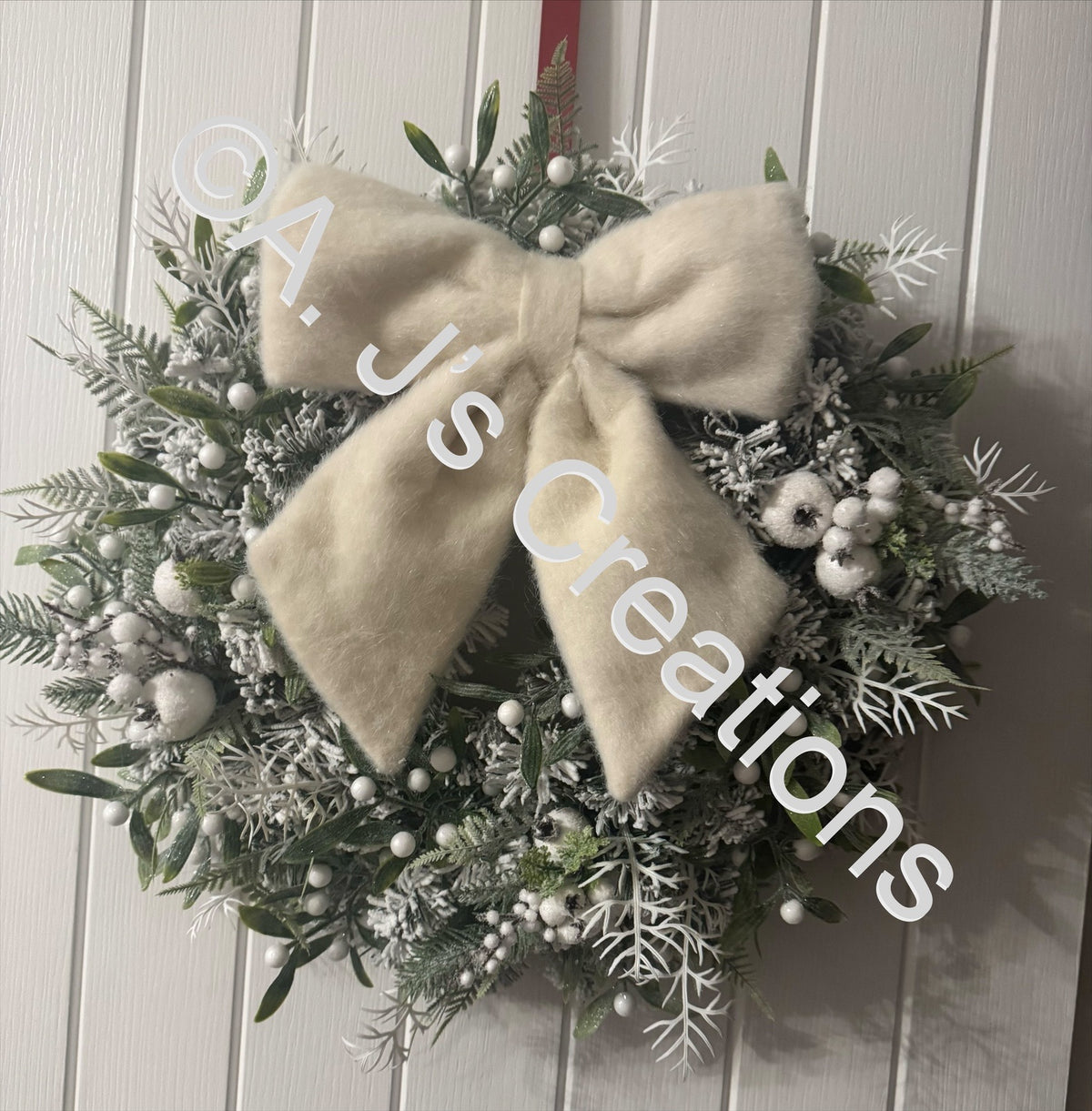 Winter White Bow Wreath