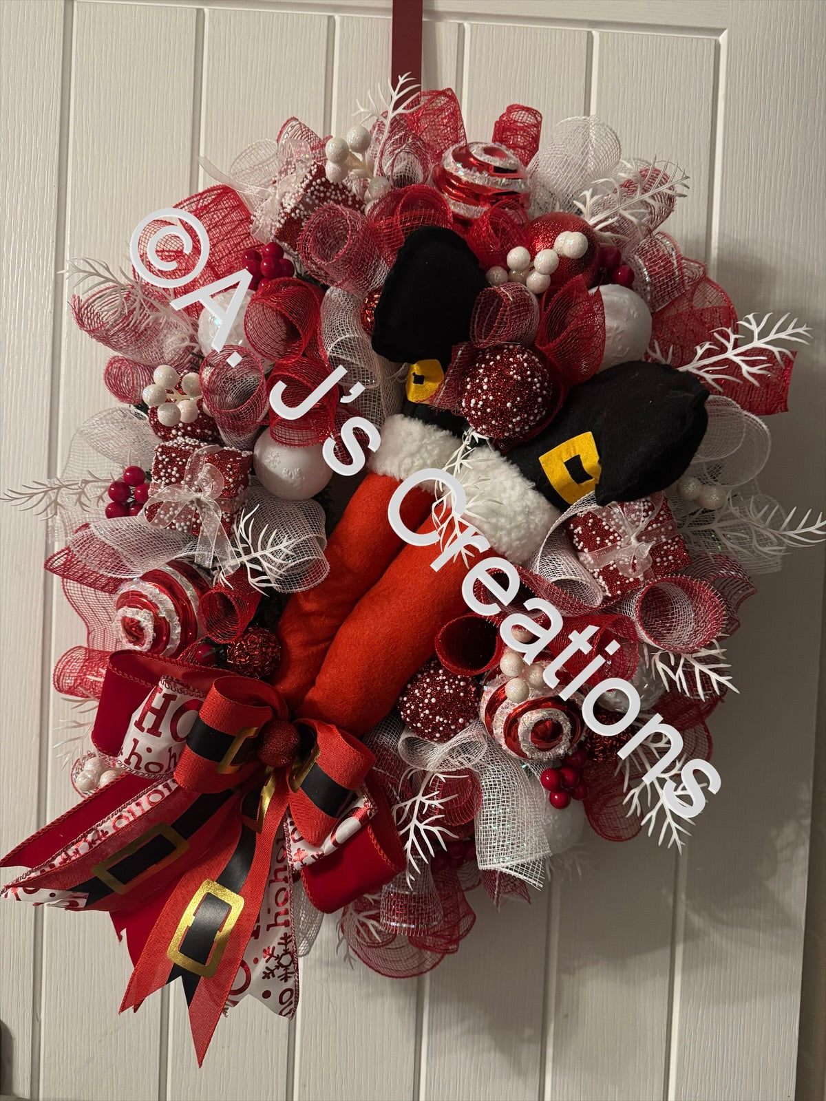 Santa Legs Wreath