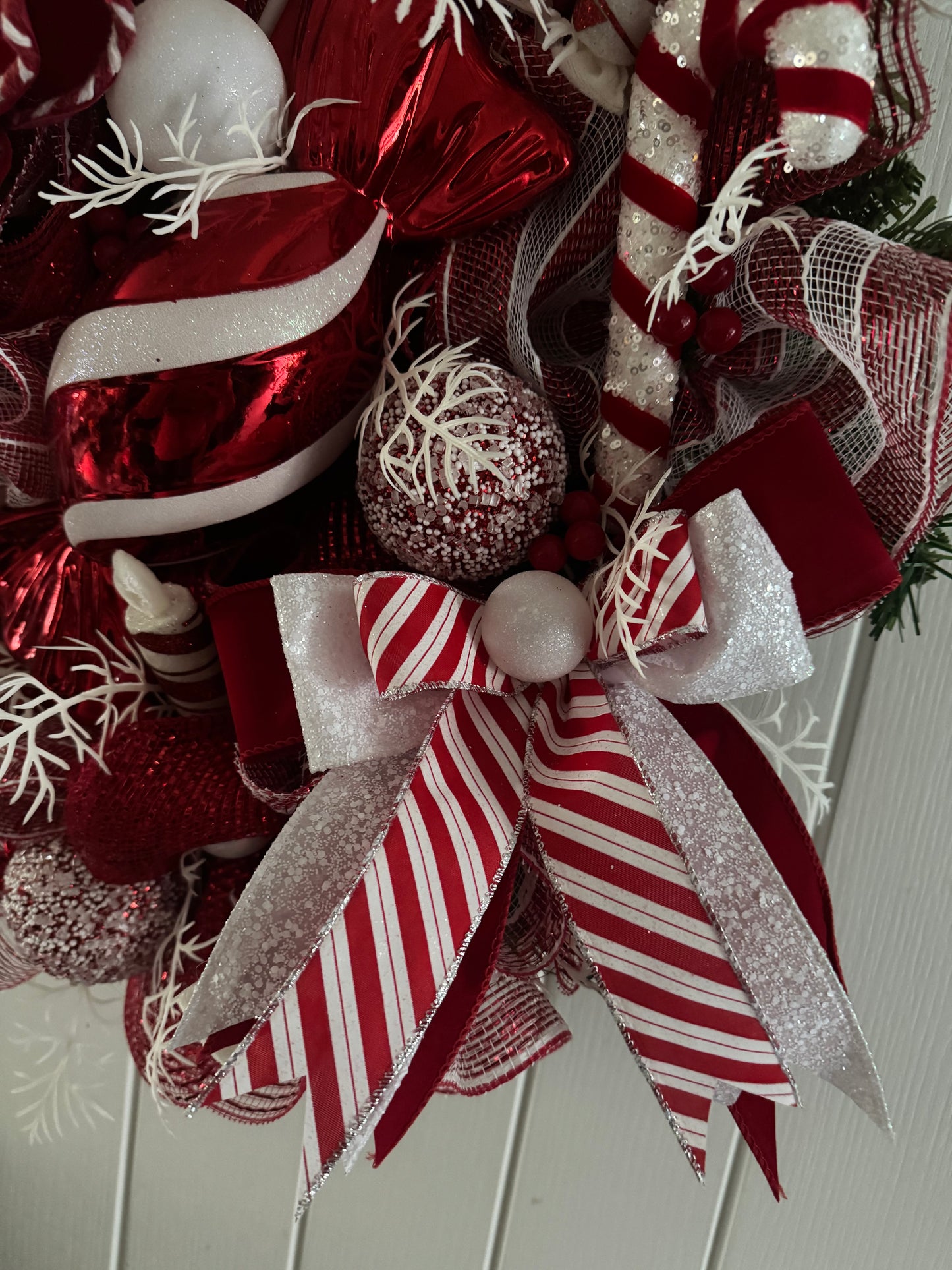 Large Candy Cane Wreath