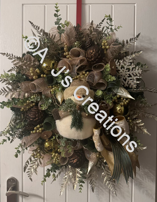 Cute Snowman Wreath