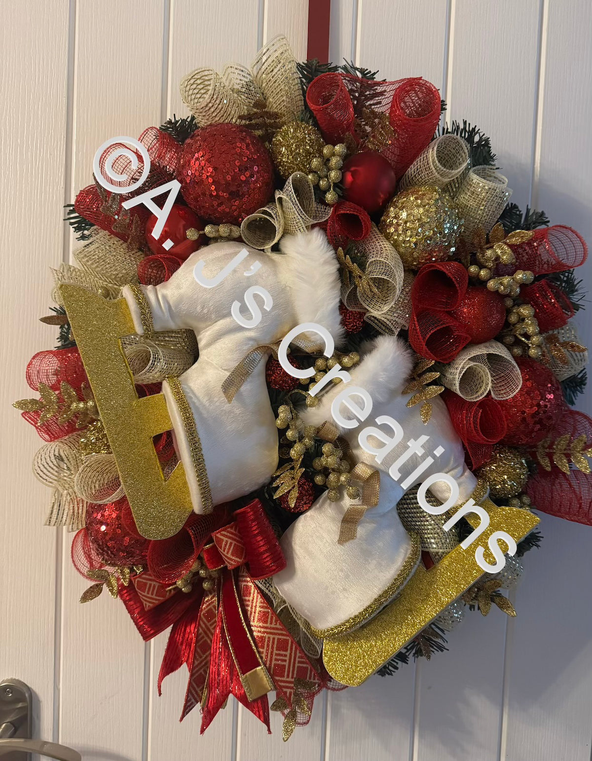 Ice Skating Boots Wreath