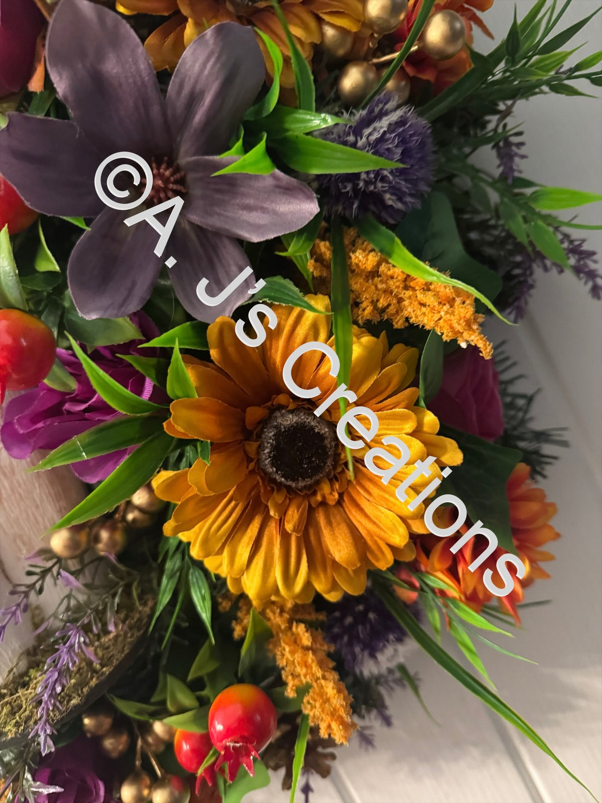 Orange Toadstool Wreath