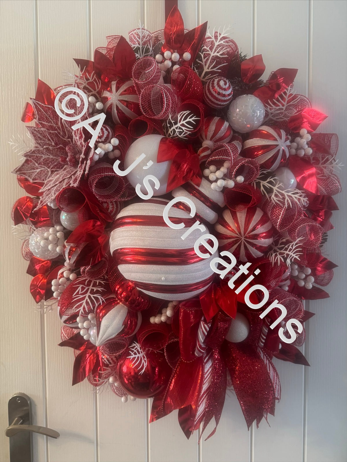 Candy Cane Finial Wreath