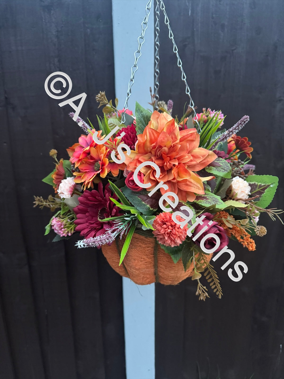 Pumpkin Shaped Hanging Baskets