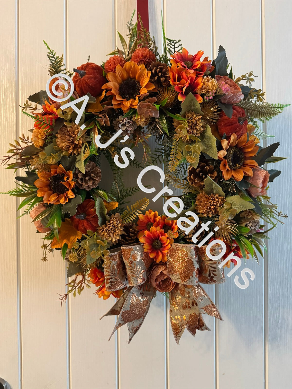 Rustic Style Pumpkin Wreath