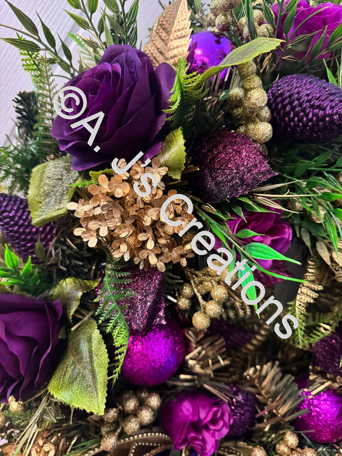 Purple & Gold Wreath
