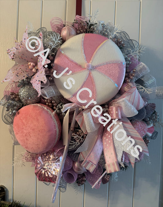 Pink Candy Wreath