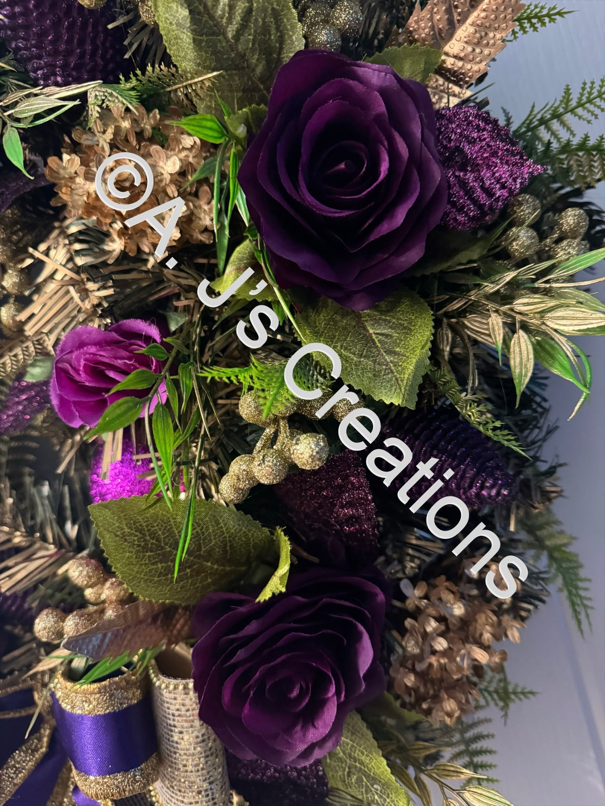 Purple & Gold Wreath