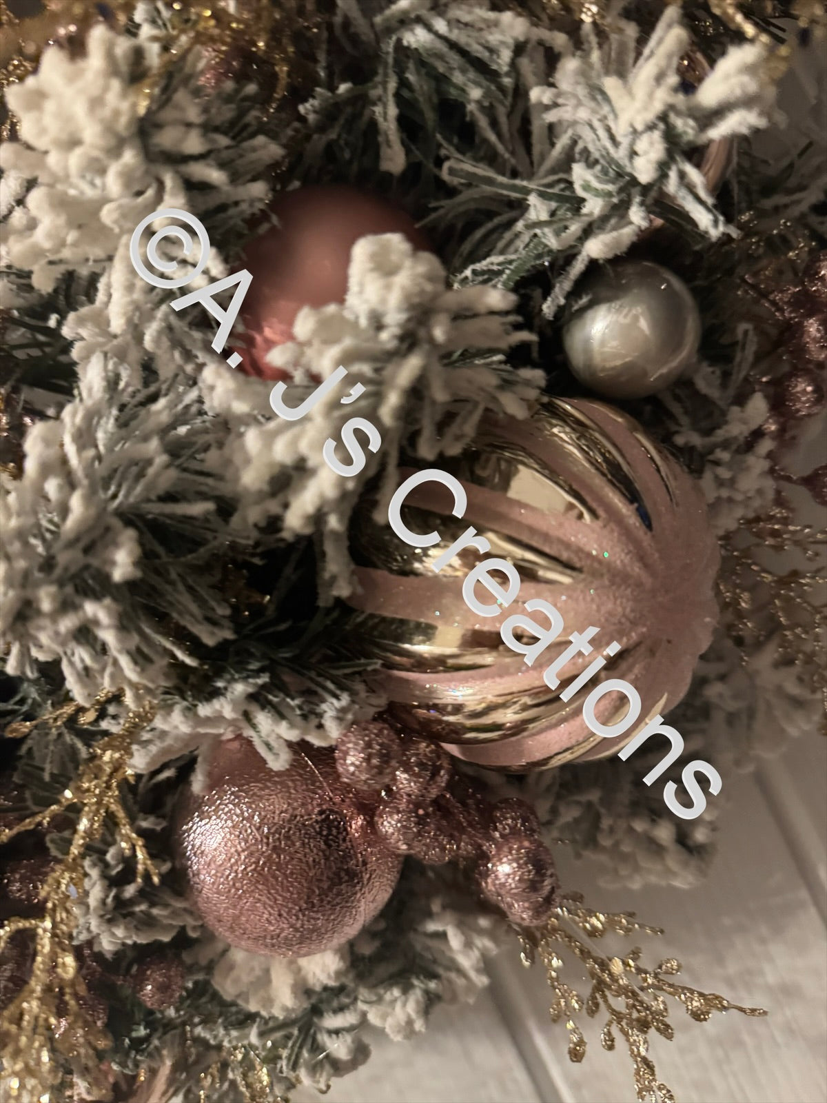 Blush & Champagne Stag Wreath