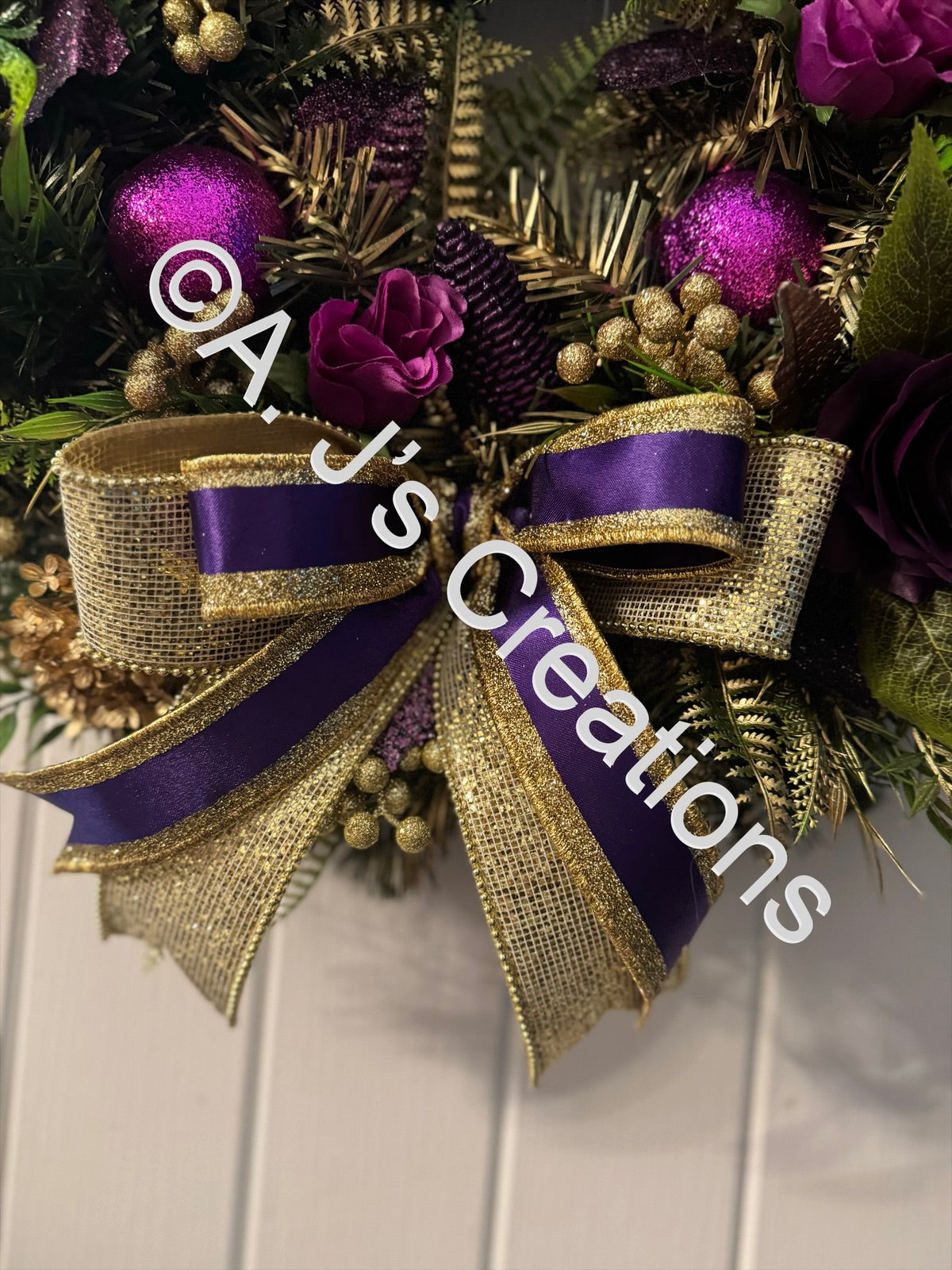 Purple & Gold Wreath