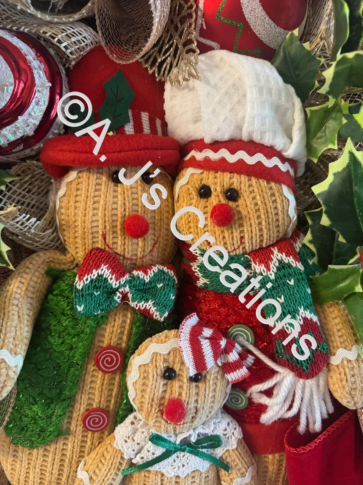 Gingerbread Family Wreath