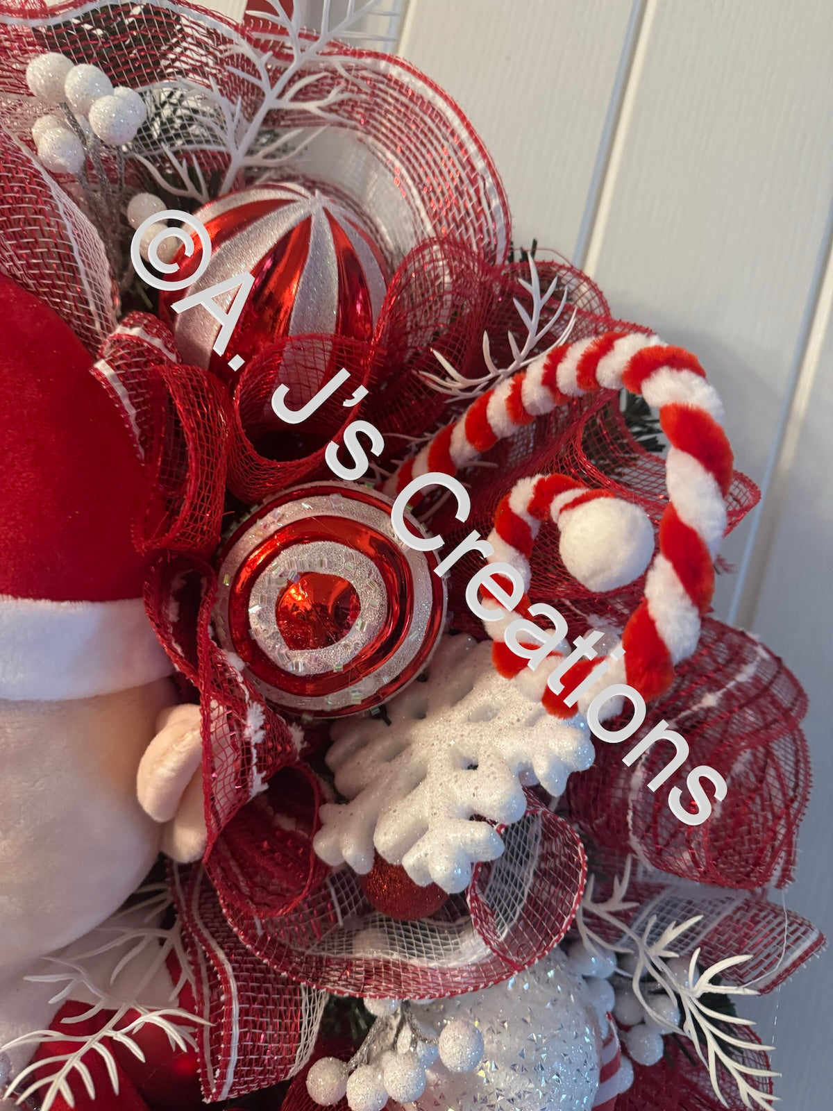 Candy Cane Elf Wreath