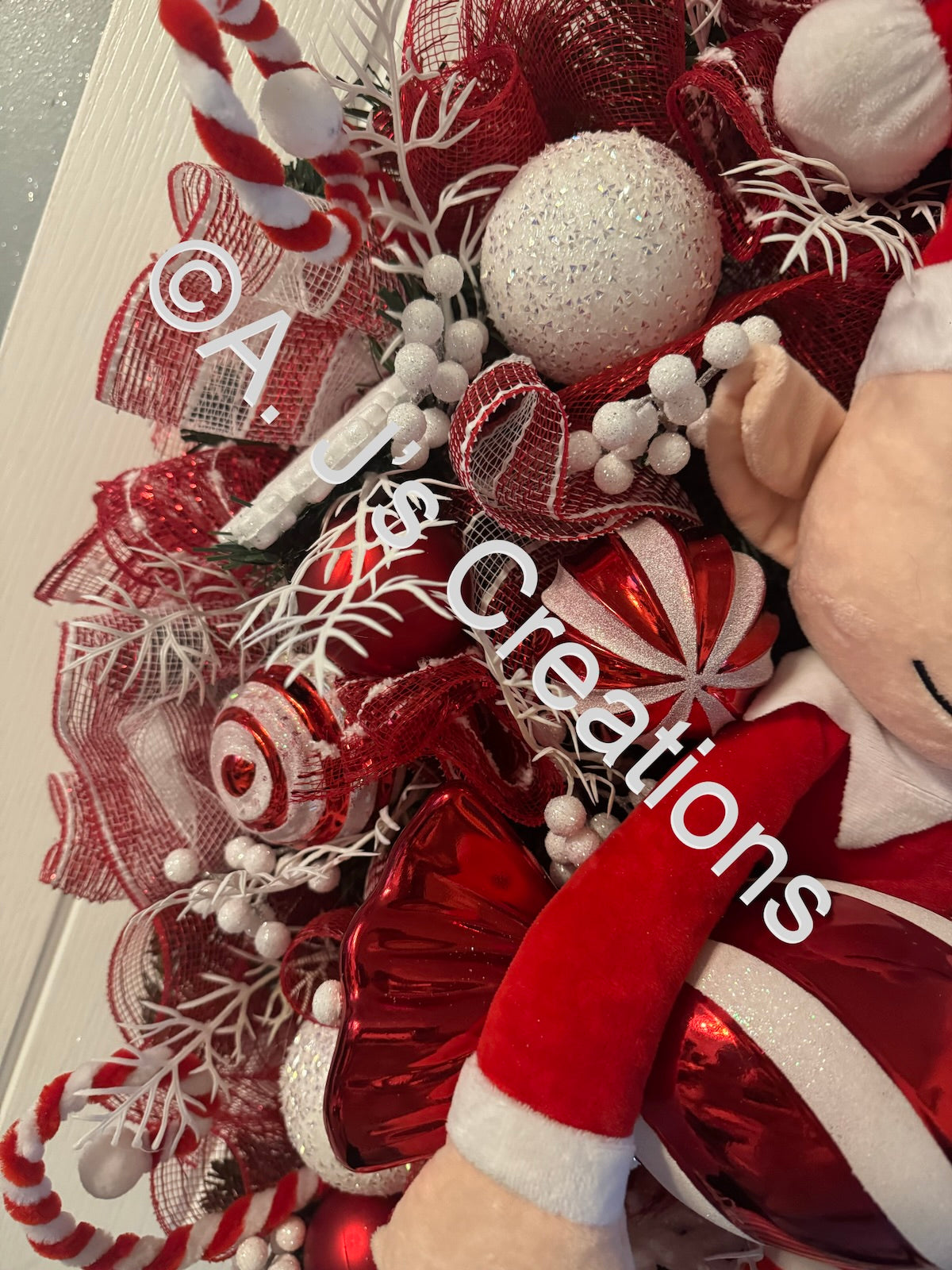 Candy Cane Elf Wreath