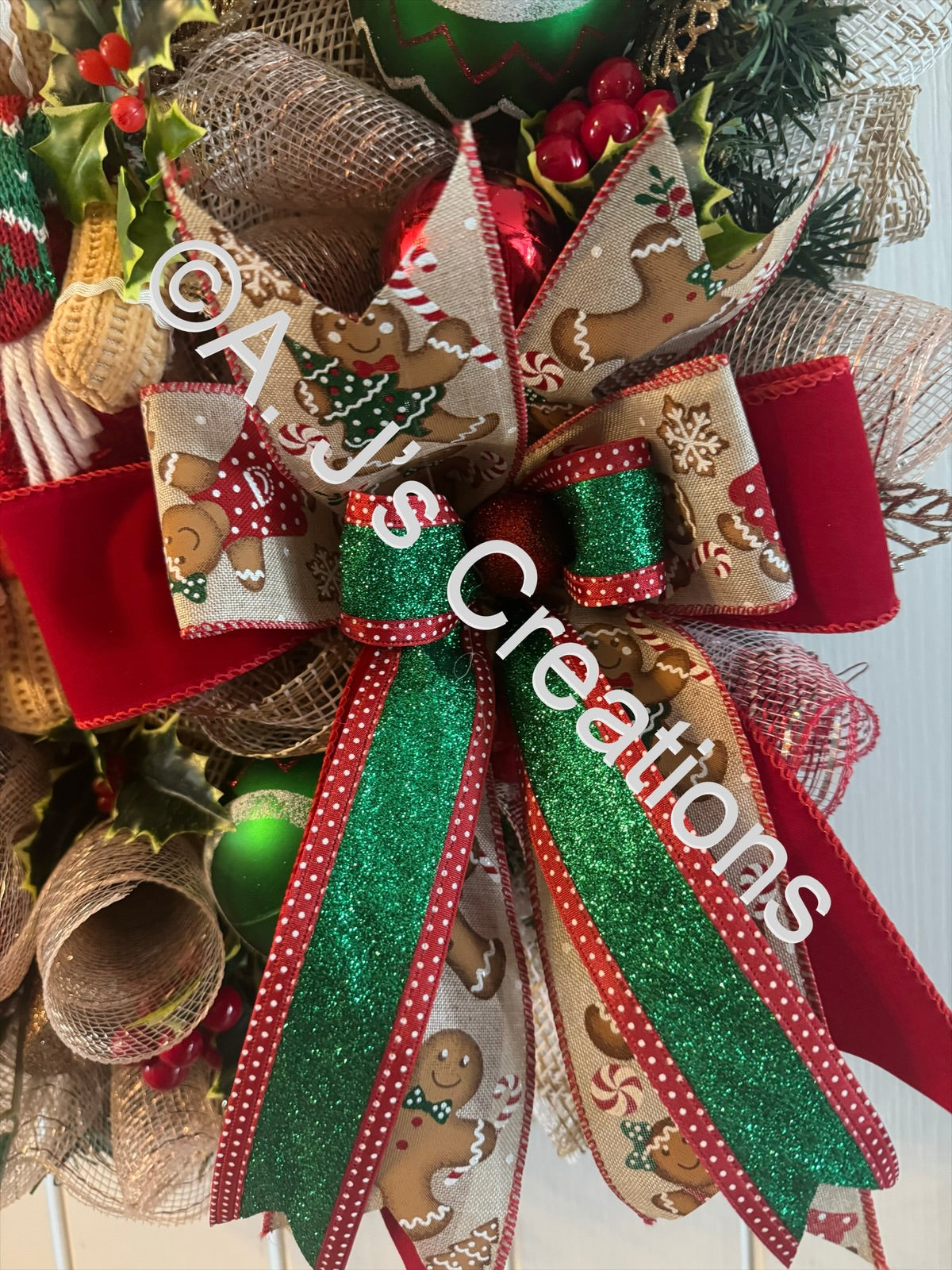 Gingerbread Family Wreath