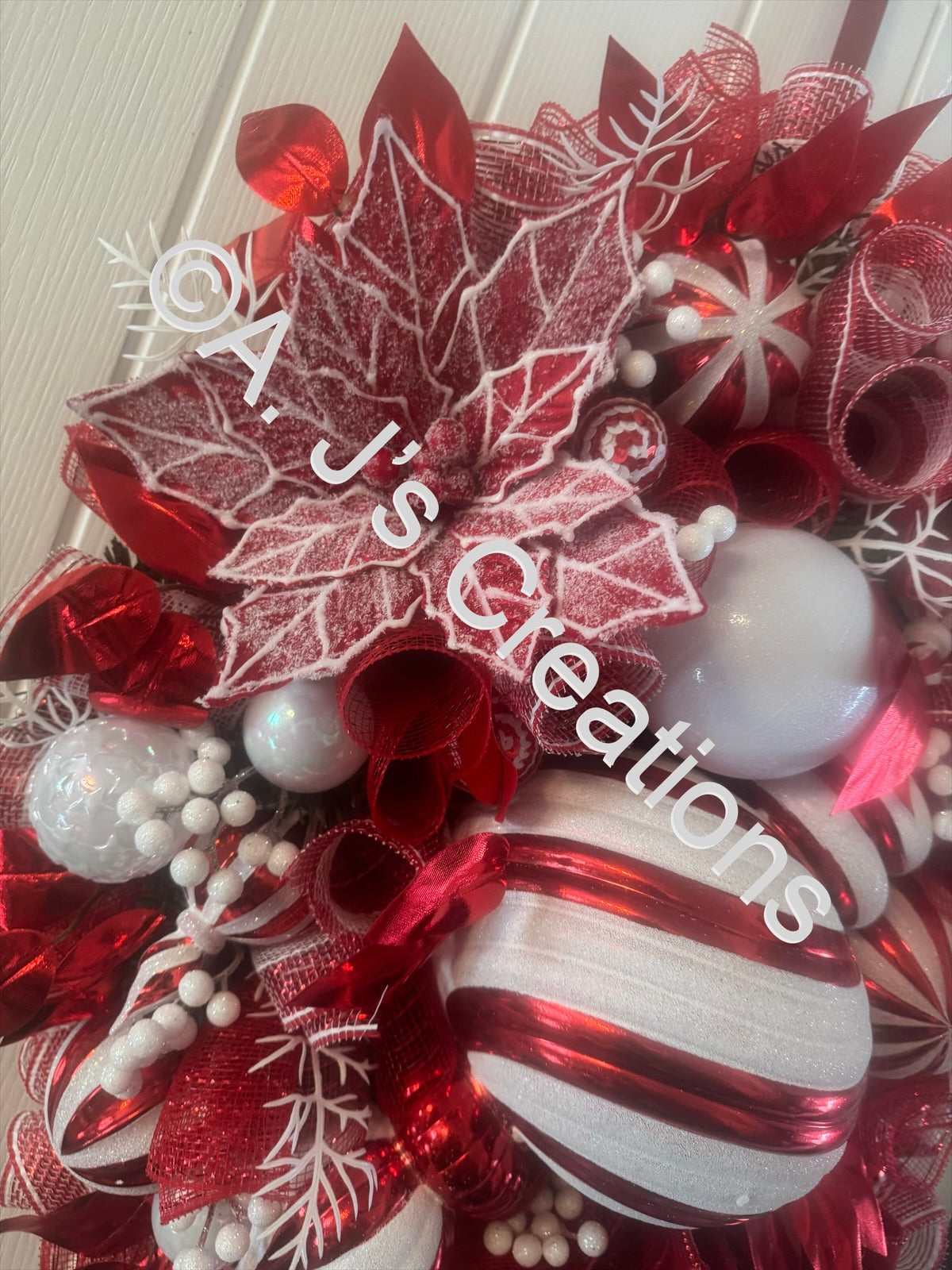 Candy Cane Finial Wreath