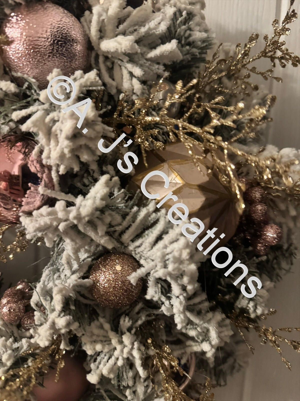 Blush & Champagne Stag Wreath