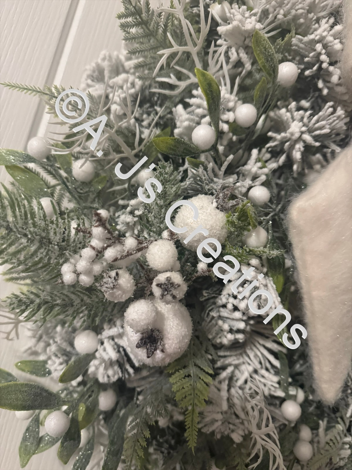 Winter White Bow Wreath