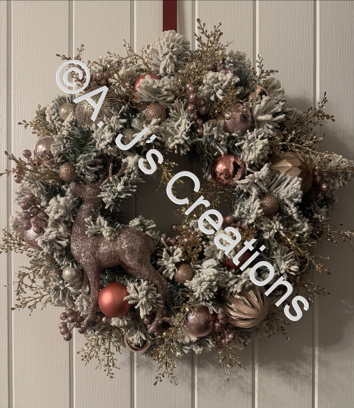 Blush & Champagne Stag Wreath