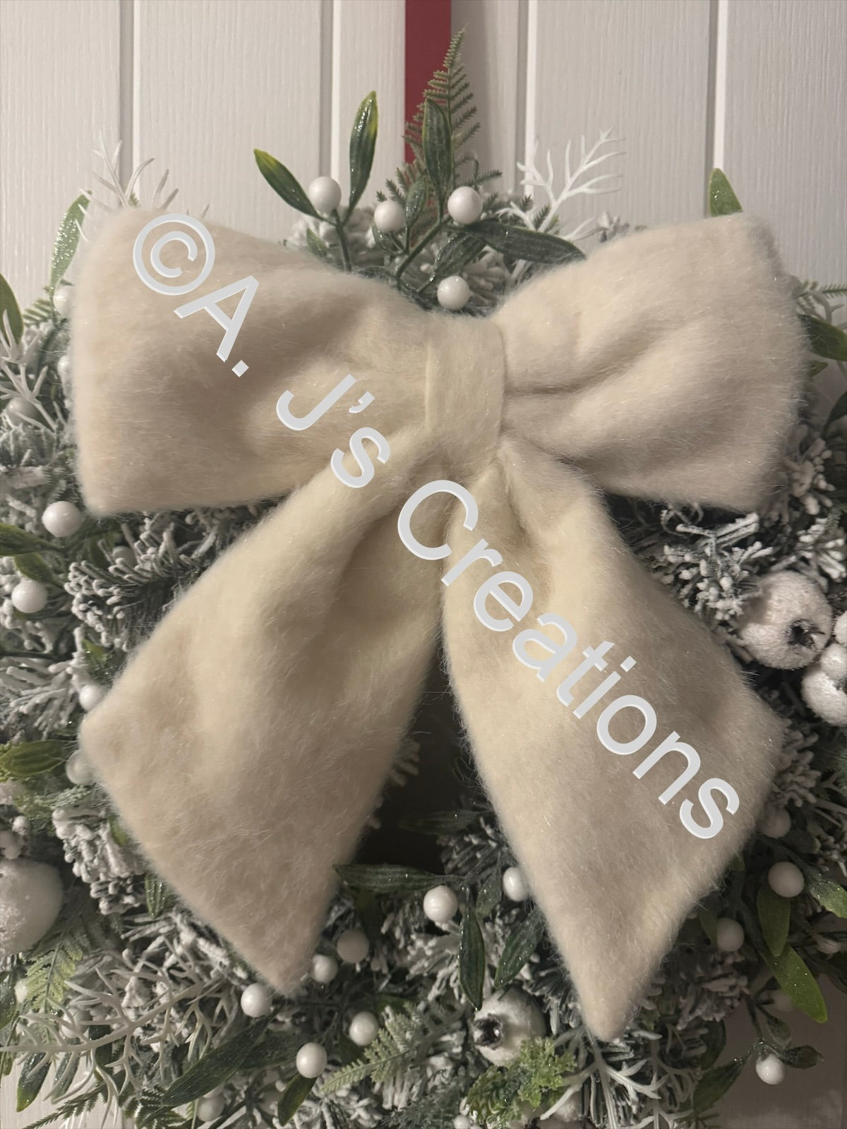 Winter White Bow Wreath