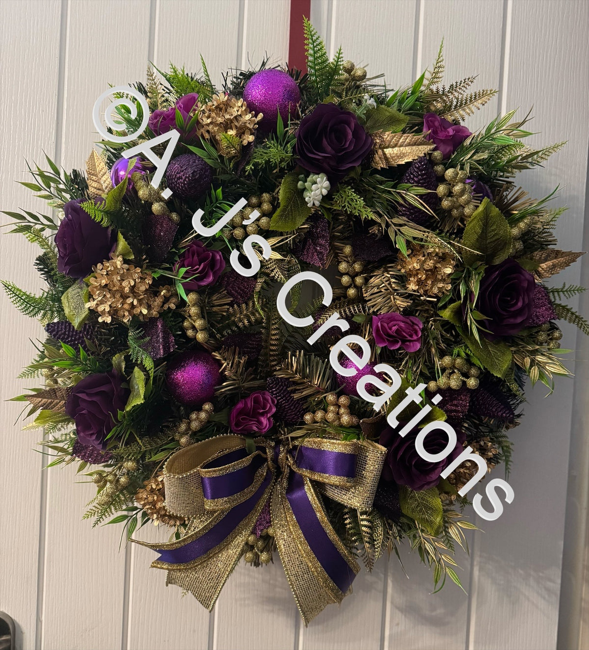 Purple & Gold Wreath