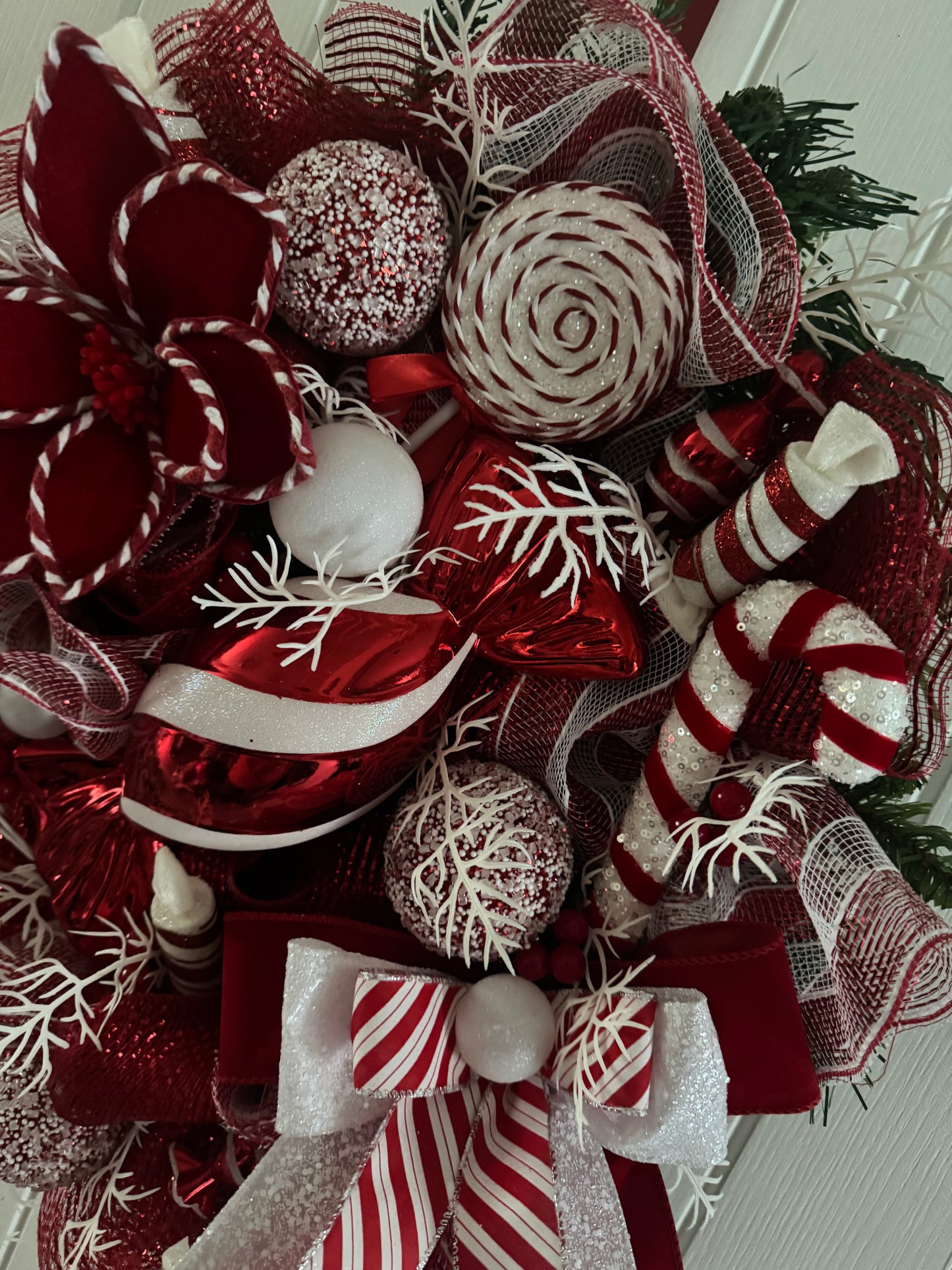 Large Candy Cane Wreath