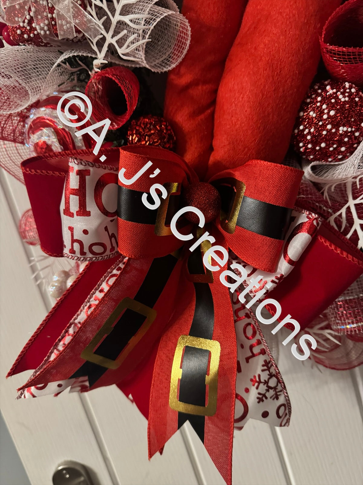 Santa Legs Wreath