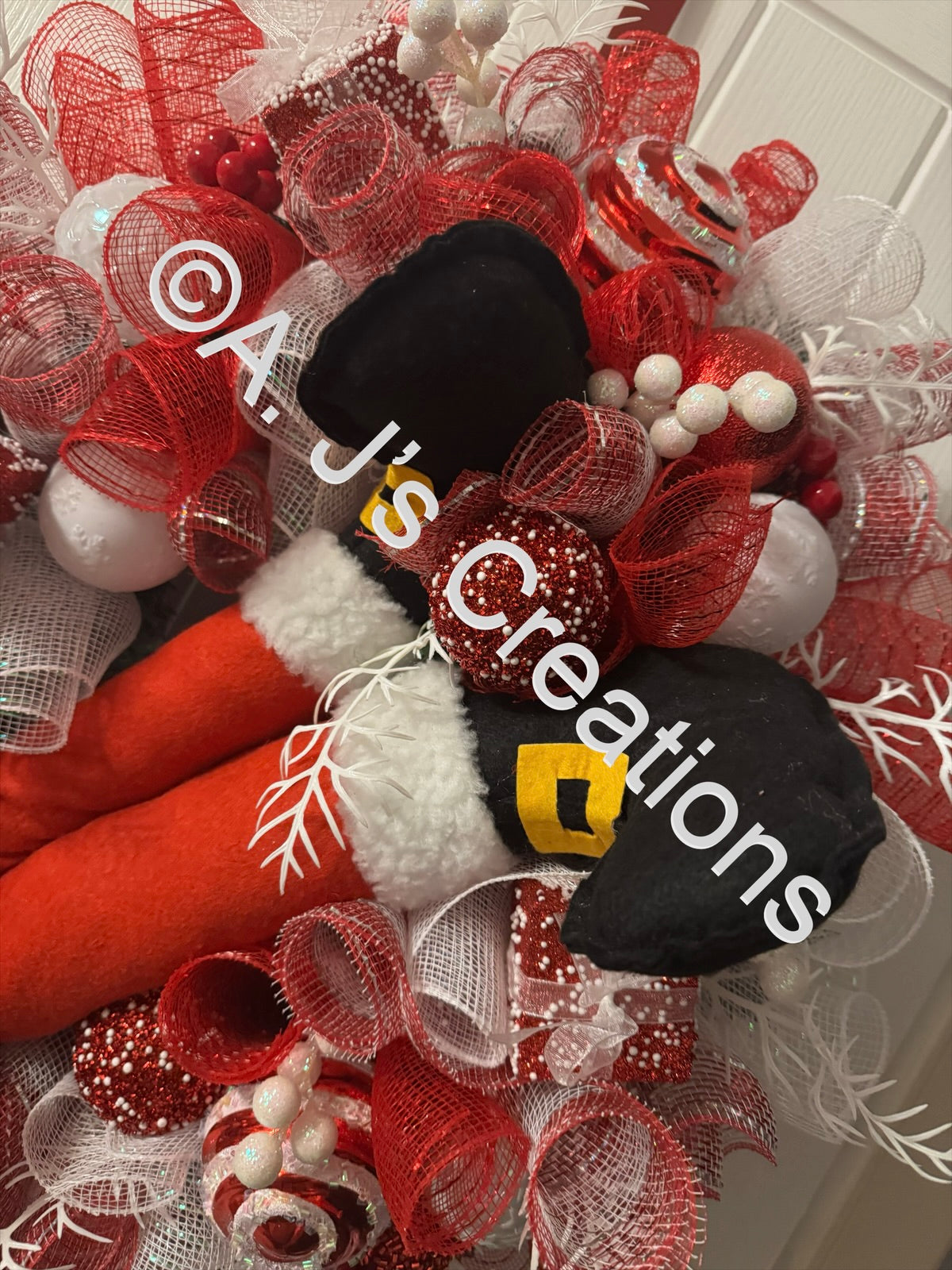 Santa Legs Wreath