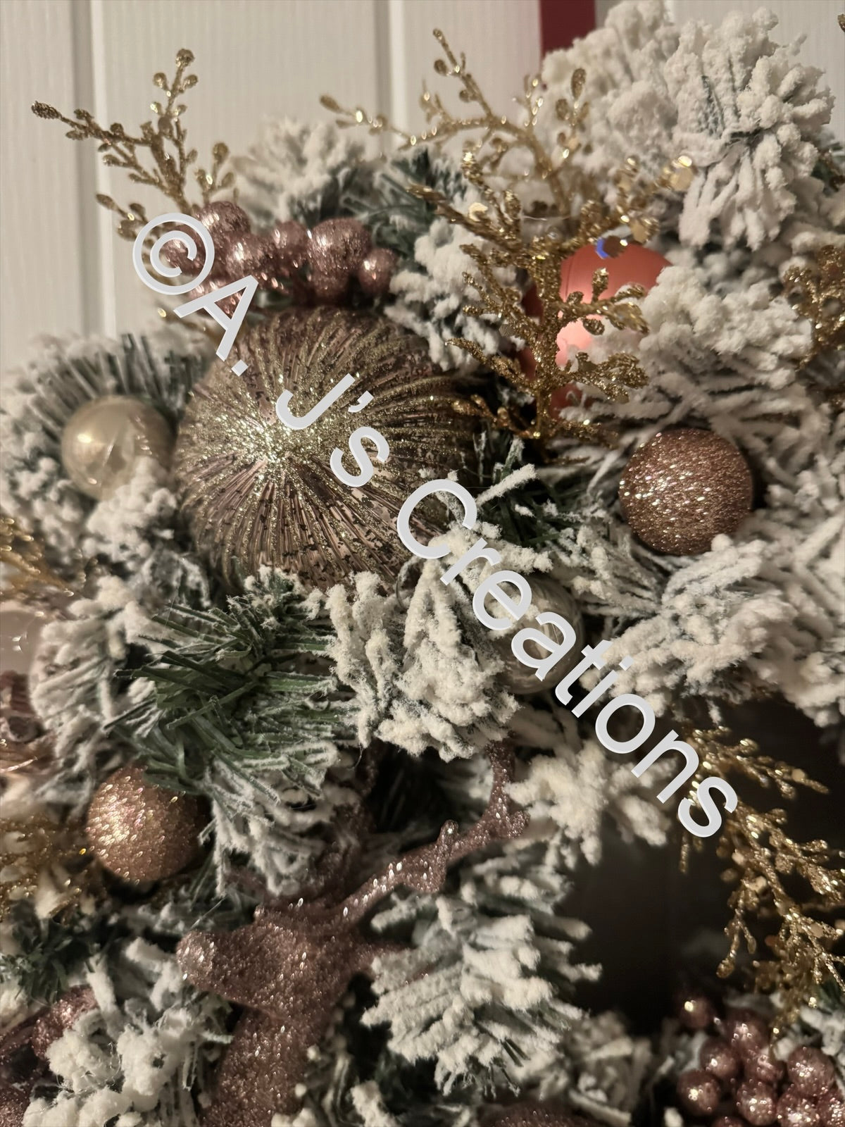 Blush & Champagne Stag Wreath
