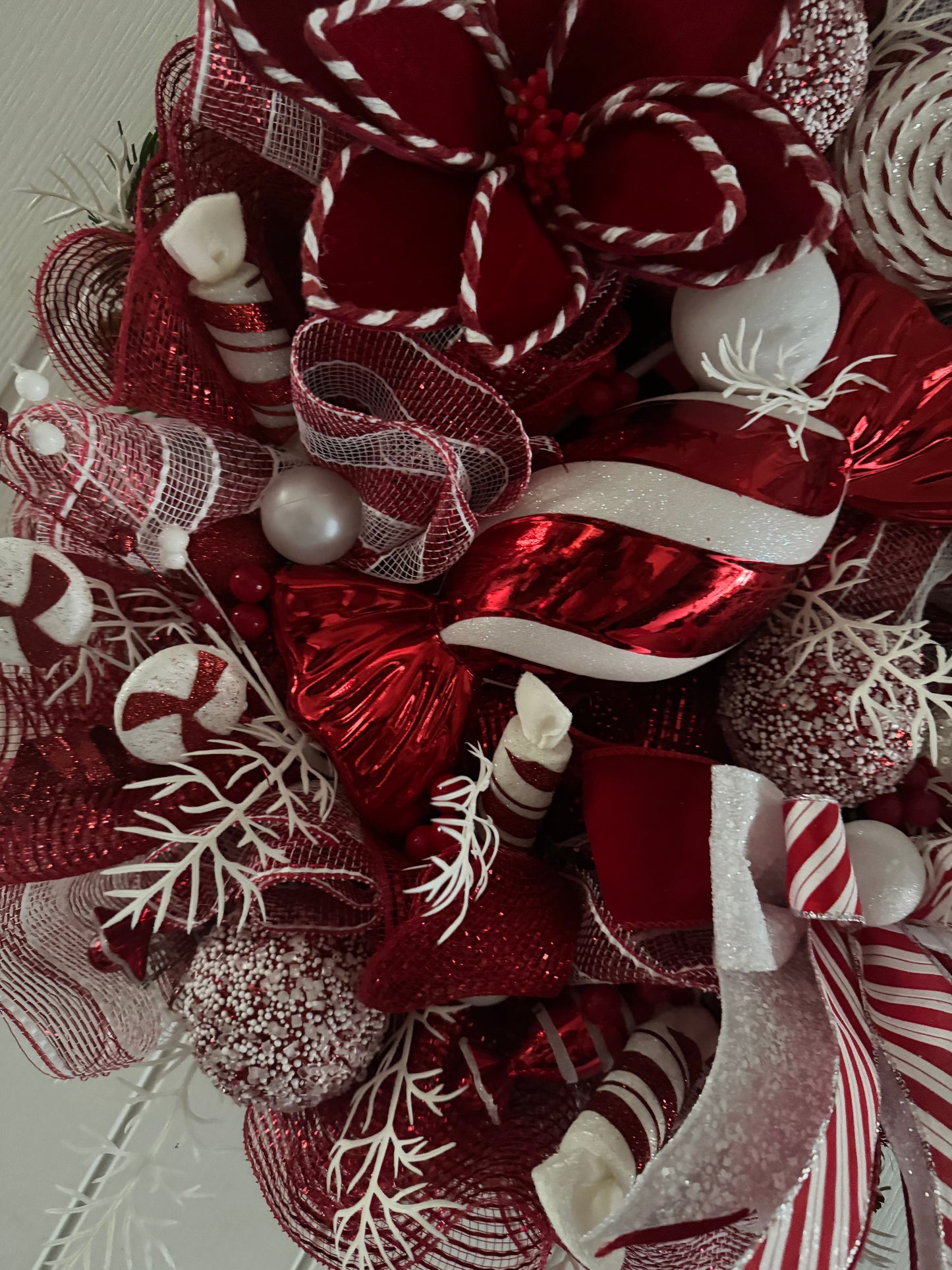 Large Candy Cane Wreath