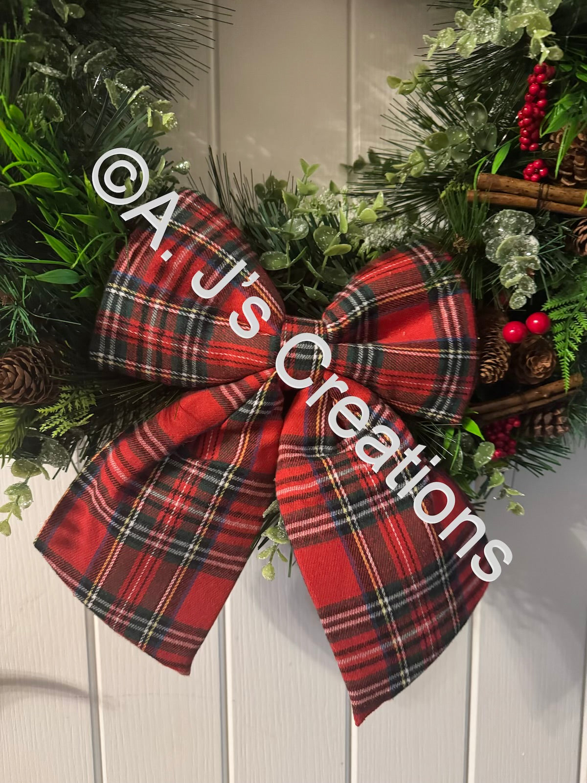 Tartan Bow Wreath