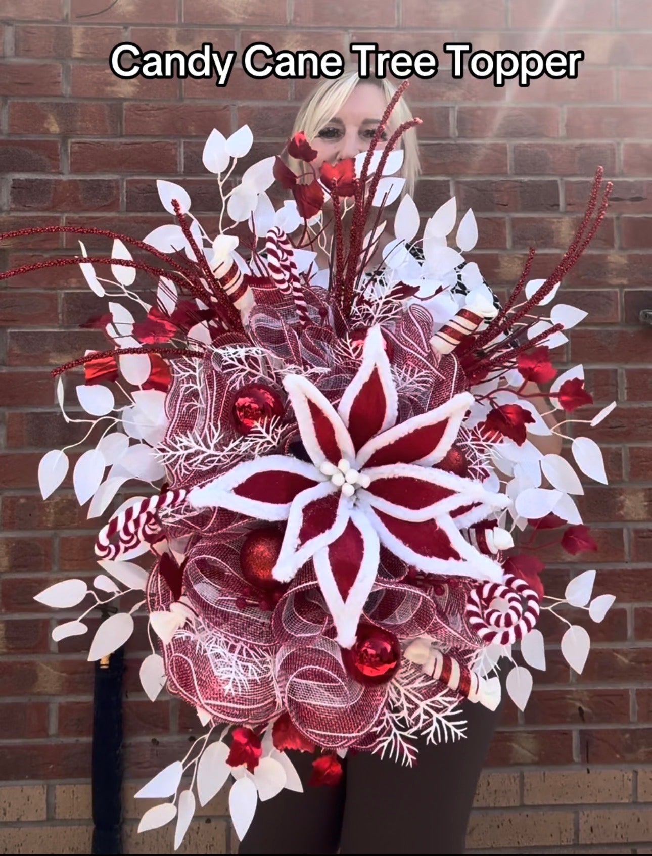 Deluxe Candy Cane Tree Topper
