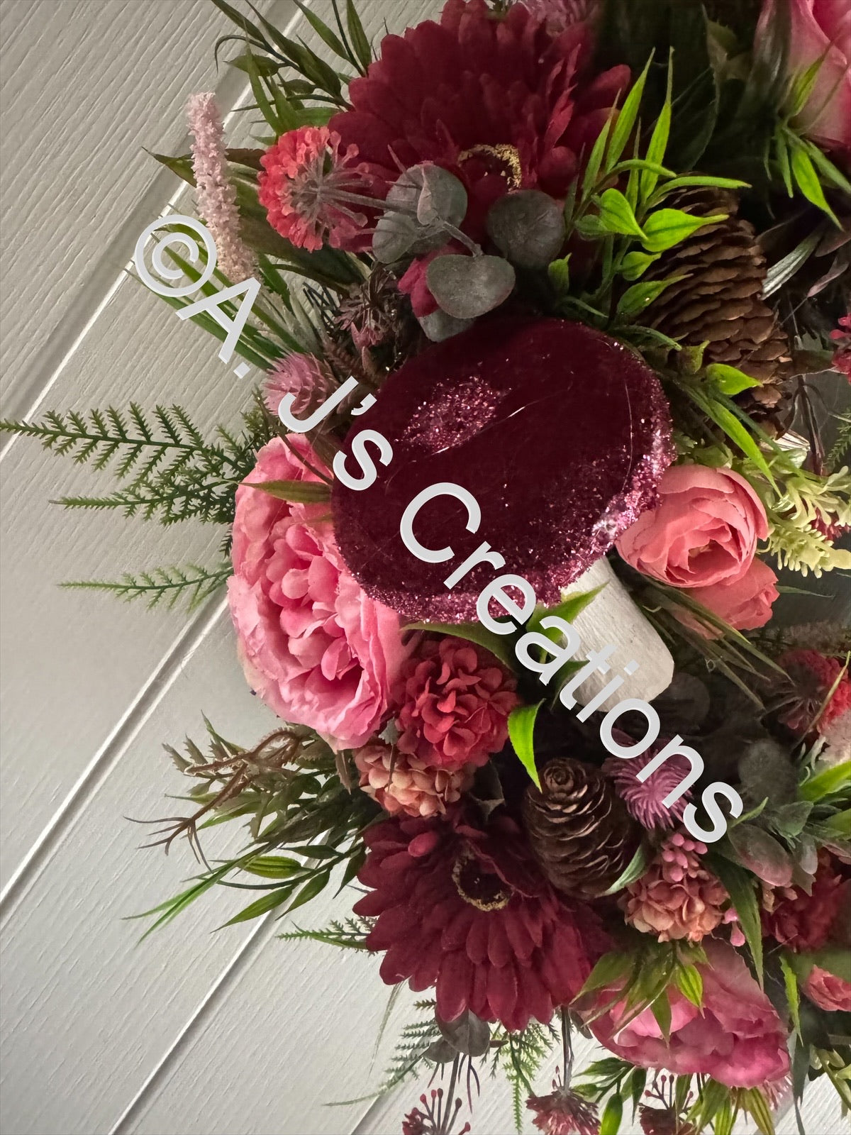Burgundy & Pink Autumn Wreath