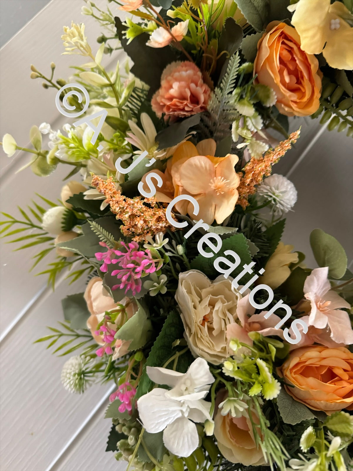 50cm Peaches n Cream Wreath